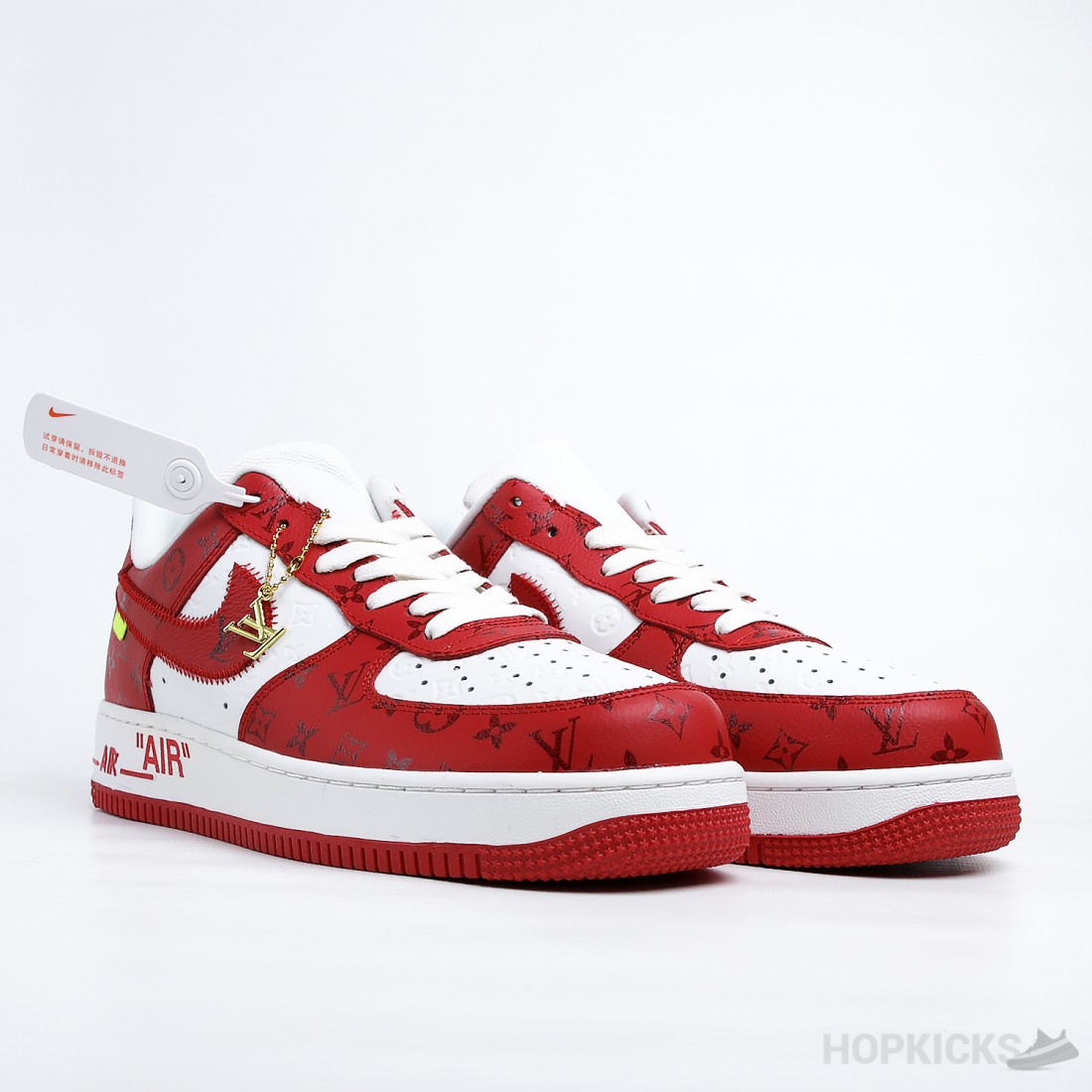 LV x Air Force 1 Low By Virgil Abloh White Red Premium Plus Batch